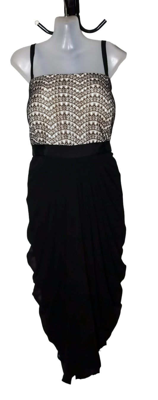 City Chic Small - Ruched Lace Dress