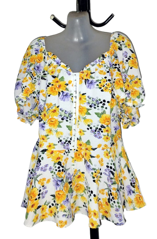 City Chic XS -  Floral Peplum Top
