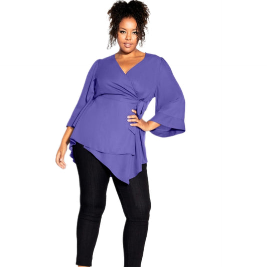 City Chic Small - Wrap Top - Brand New With Tags