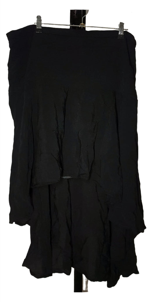 City Chic Small - Black Hi-Lo Skirt