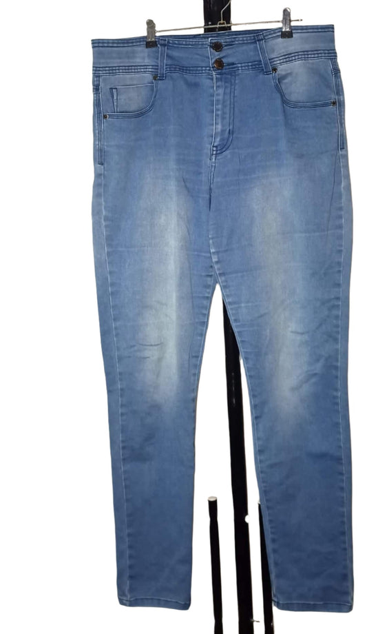 City Chic XS - 14S Harley High Rise Blue Denim Skinny Jeans