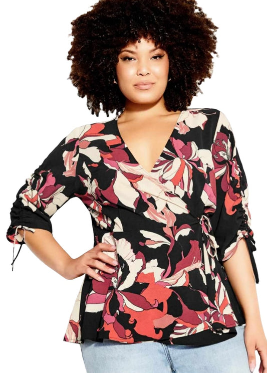 City Chic Small - Wrap Top