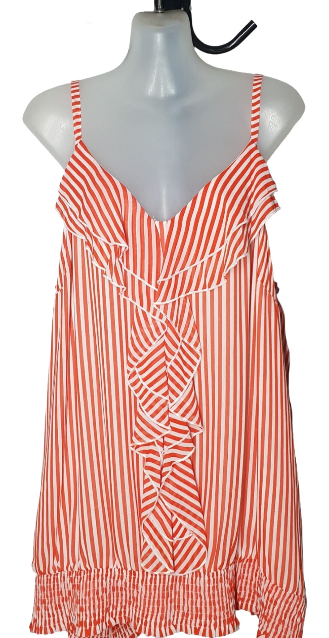 City Chic Large - Striped Frill Cami