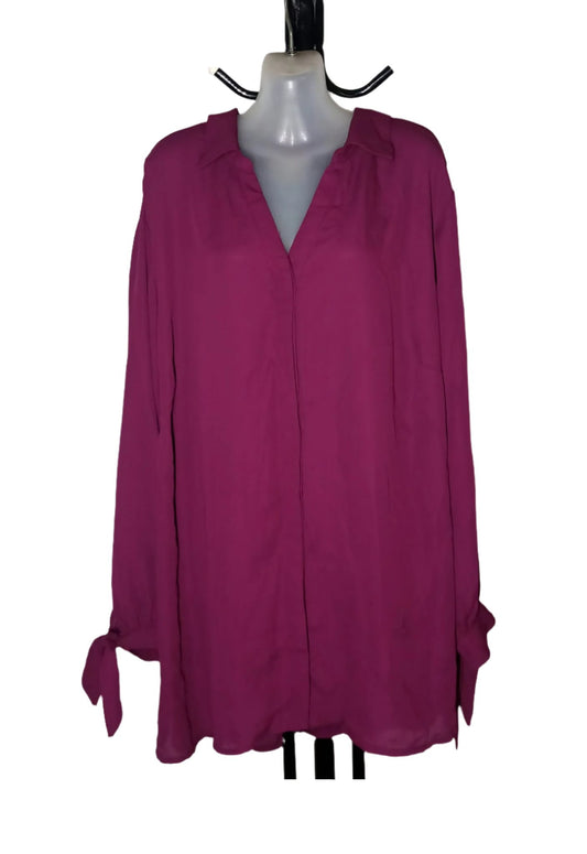 Size 24 - Sleeved Button Up Blouse - Brand New With Tags
