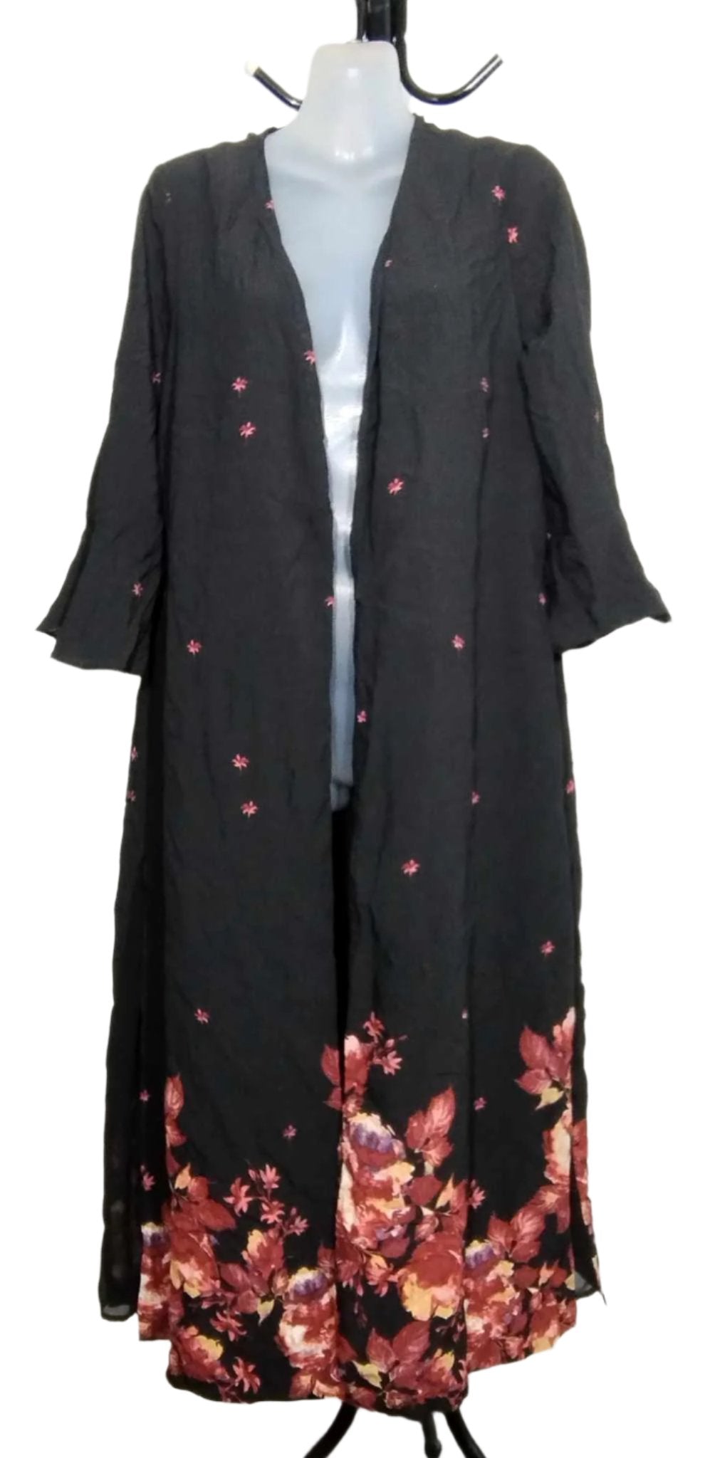 City Chic XS -  Floral Monet Border Kimono Jacket