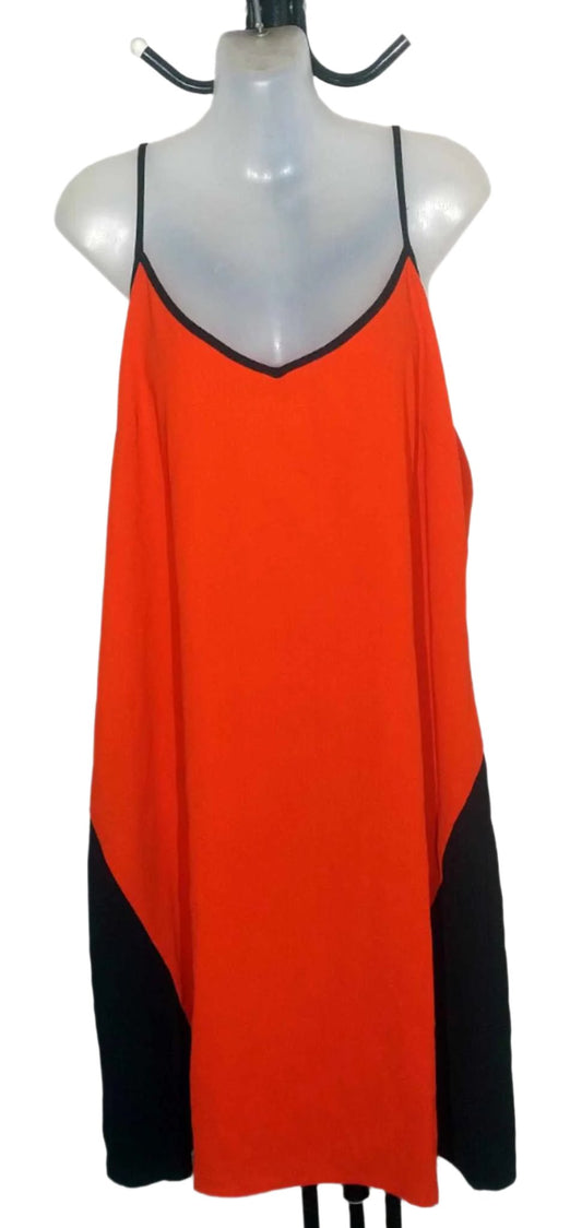 City Chic Medium - Orange Strappy Back Dress