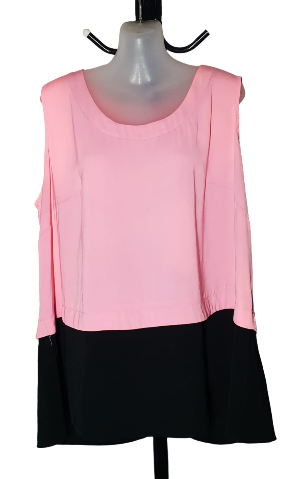 City Chic Large - Black And Pink Tank Top