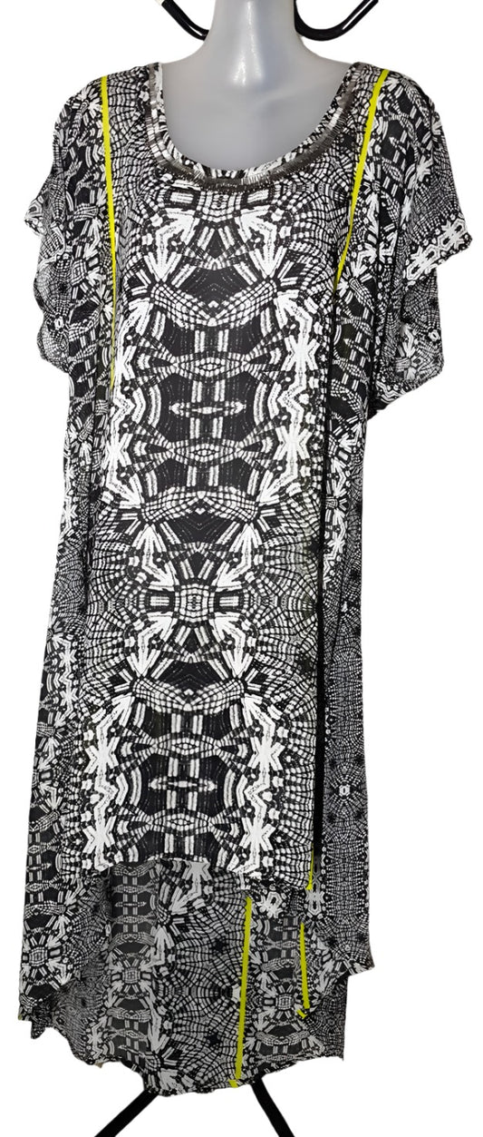 City Chic Large - Aztec Print Hi Lo Dress