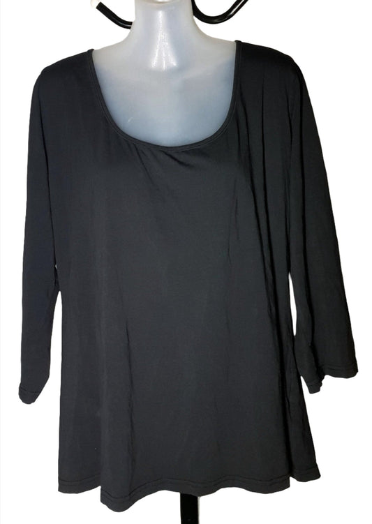 City Chic Medium - Black Sleeved T Shirt