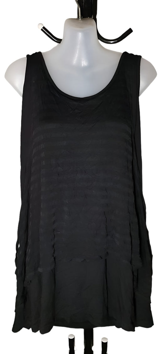 City Chic Medium - Black Stretchy Tunic Top