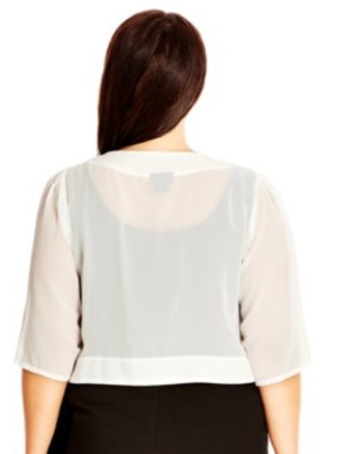City Chic Medium - Chiffon Purple Shrug Bolero
