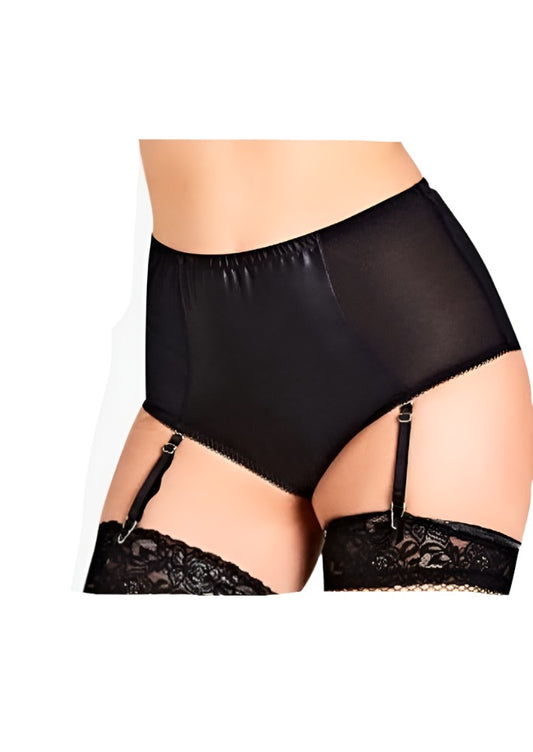 City Chic Medium - Black Suspender Briefs - Brand New With Tags