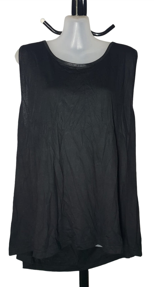 City Chic Small - Black Active Tank Top With Cut-Out Back Design - Brand New With Tags