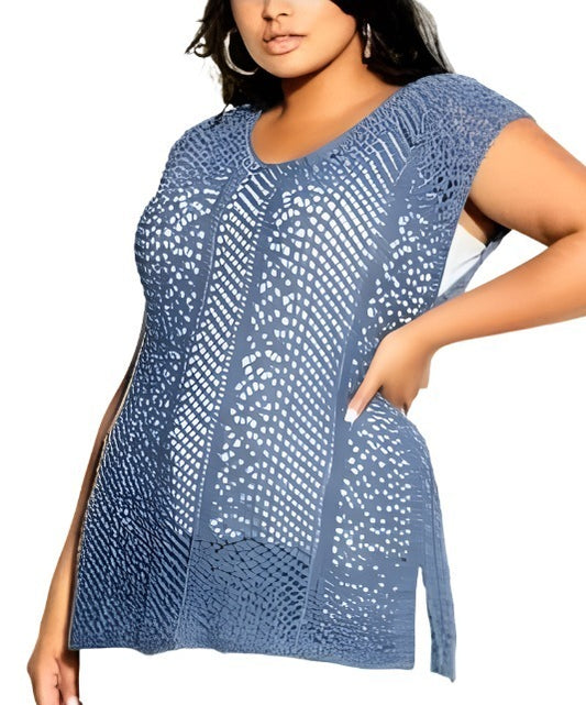 City Chic XS -  Knitted V Neck Tank Tunic Top - Brand New With Tags