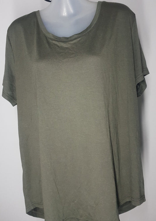 City Chic XS - Khaki Round Neck T Shirt