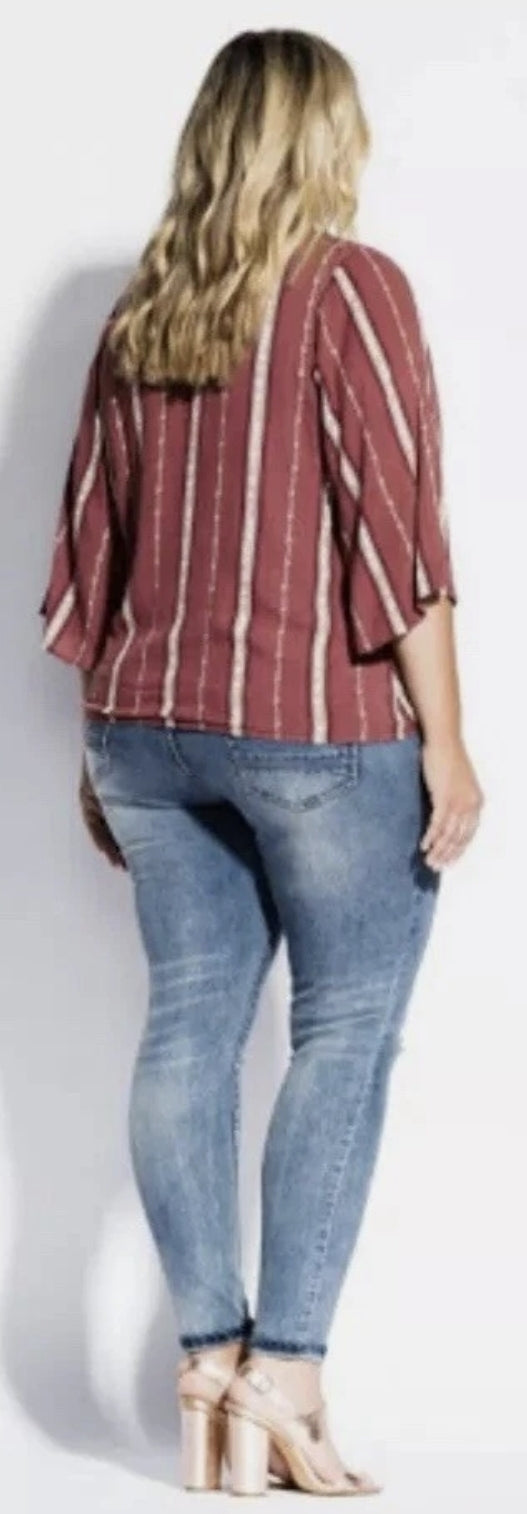 City Chic Large - Faux Wrap Top