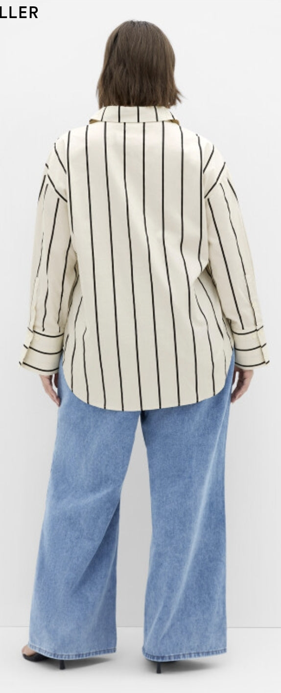 City Chic Medium - Cotton Button Up Office Attire Top