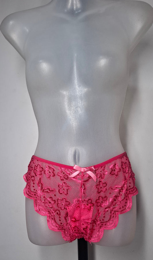 Size 18 - Pink Lace Strappy Underwear - Brand New