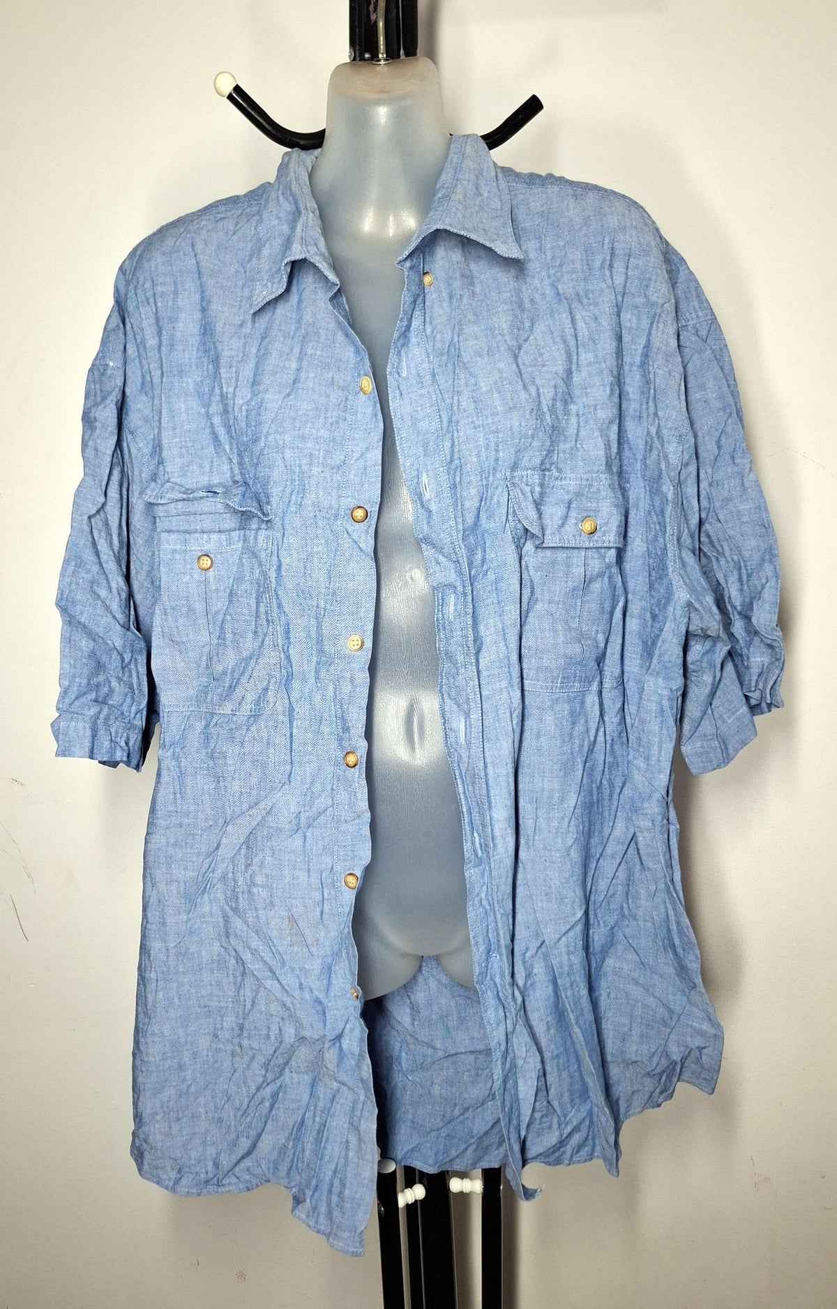 Size 26 - Cotton Button Up Top With Pockets