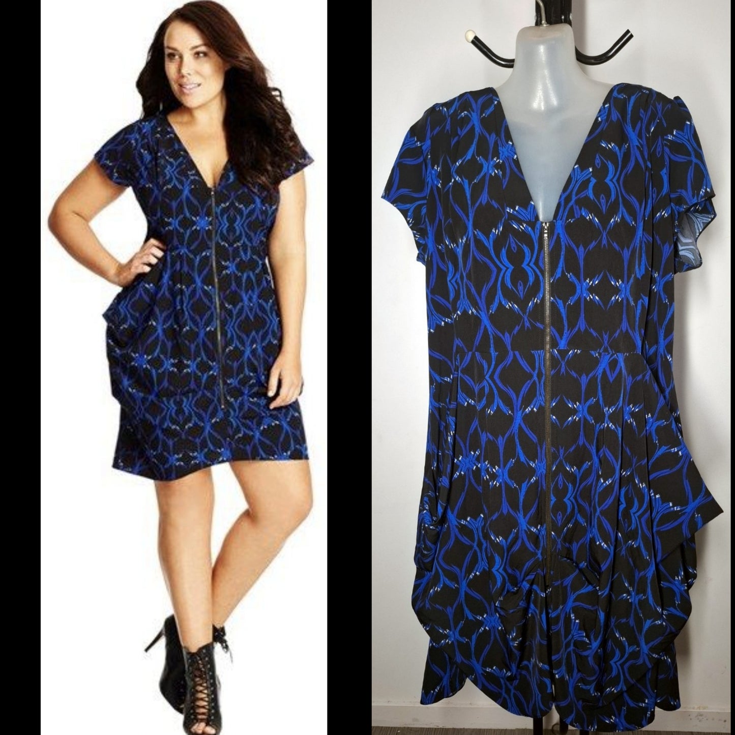 City Chic Large - Zip Tunic Dress