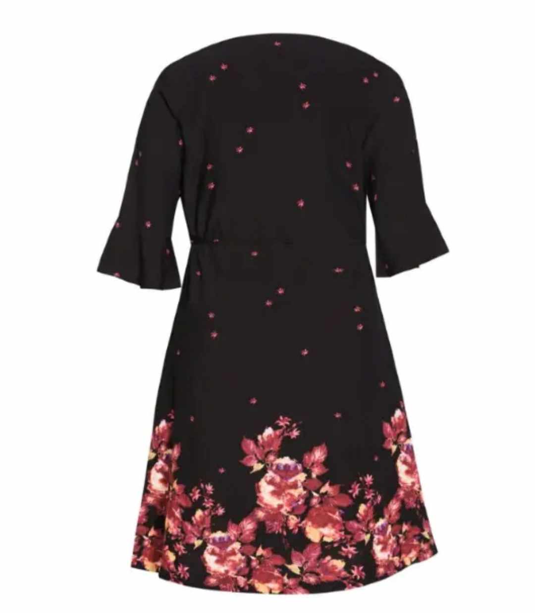 City Chic XS -  Floral Monet Border Kimono Jacket