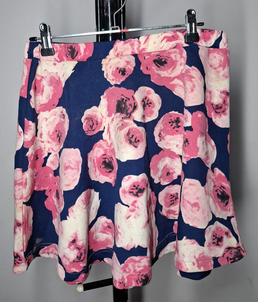 Size 10 - Pink Floral Skater Skirt