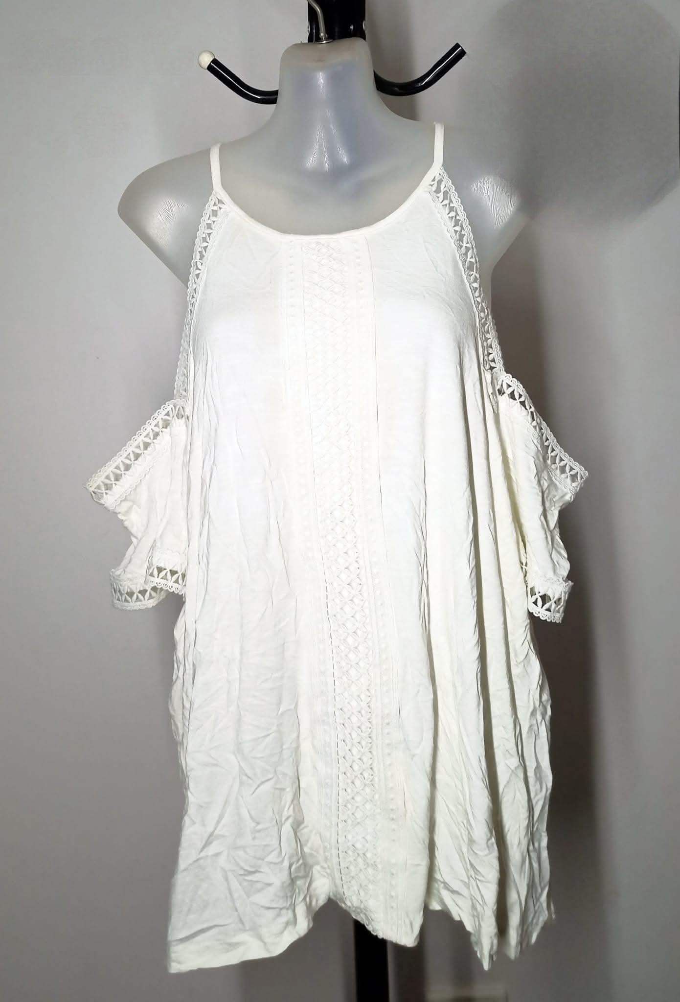 Size 16 - White Cold Shoulder Top