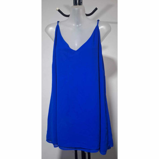 City Chic Large - Blue Top With Adjustable Straps