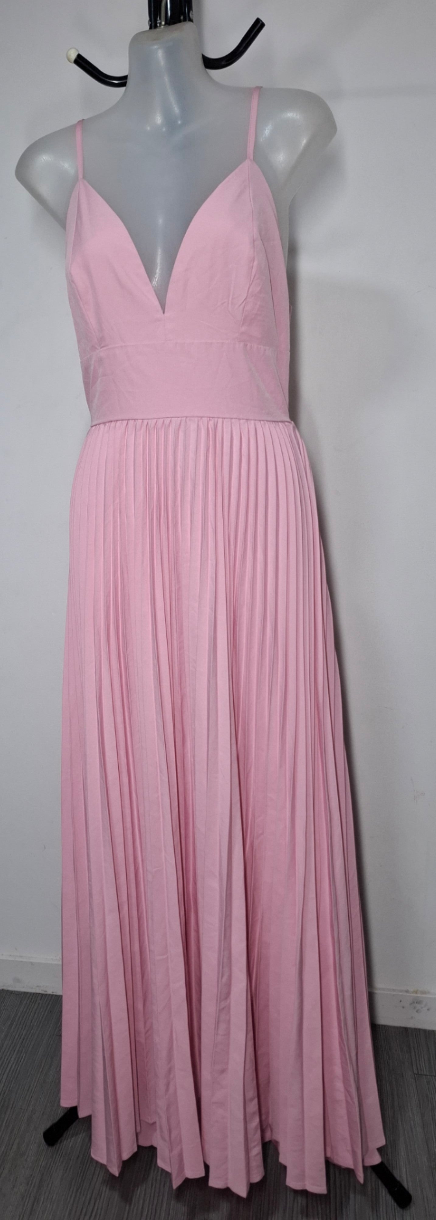 Size 10 - Pink Pleated Maxi Dress