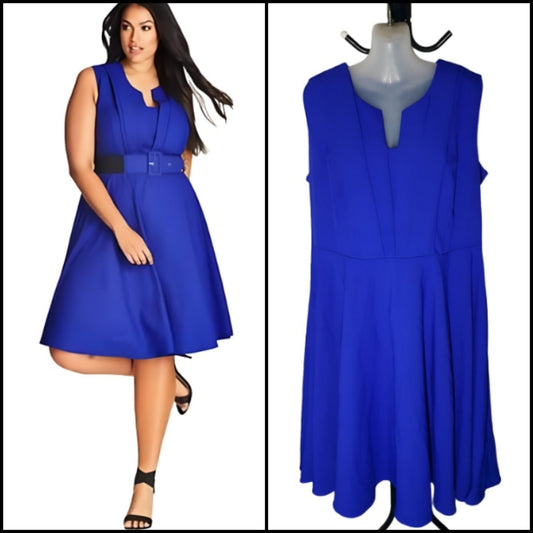 City Chic Medium - Blue Vintage Veronica Dress