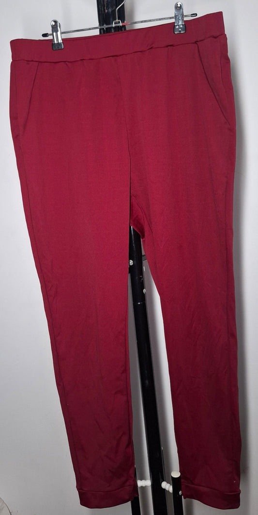 Size 16 - Burgundy Pants With Pockets