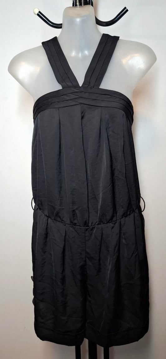 Size 8 - Black Halter Playsuit With Pockets