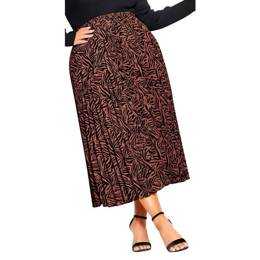 City Chic Medium - Pleated Maxi Skirt