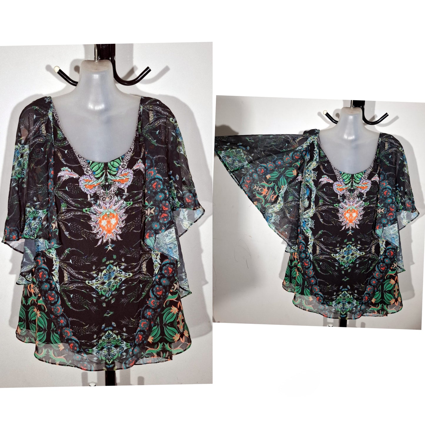 City Chic Small - Flowy Chiffon Top