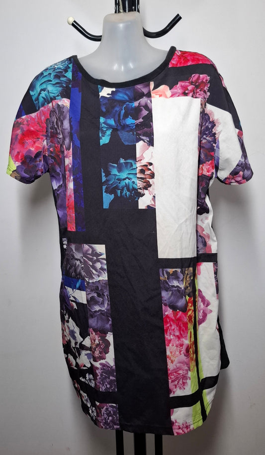 Size 12 - Vibrant Floral Tunic Dress