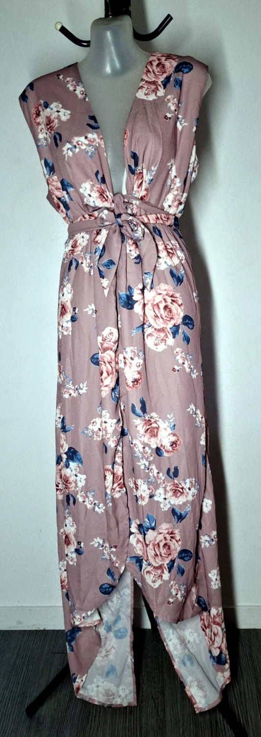 Size 14 - Floral Hi-Lo Dress With Back Split - Brand New With Tags