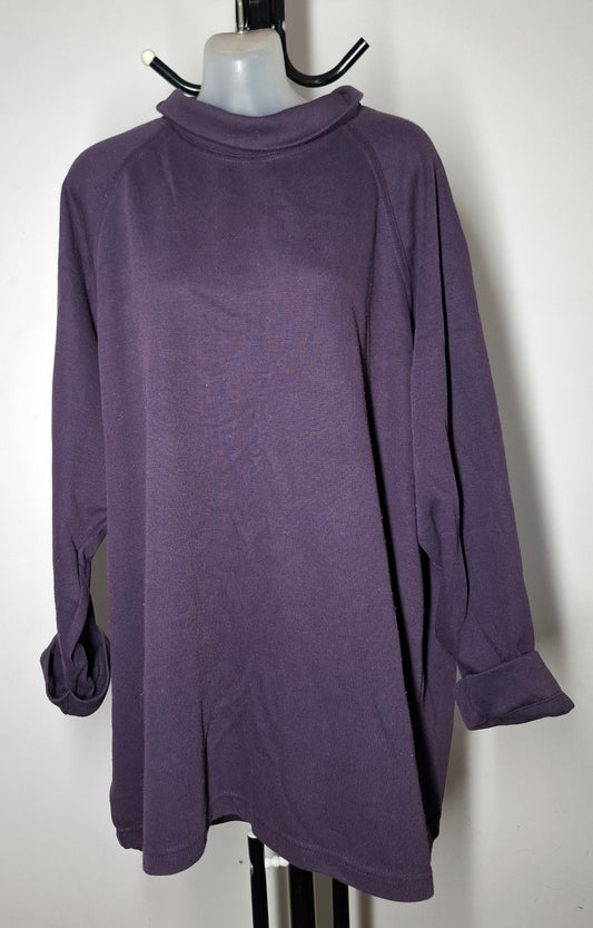 Size 22 - Purple Turtle Neck Jumper