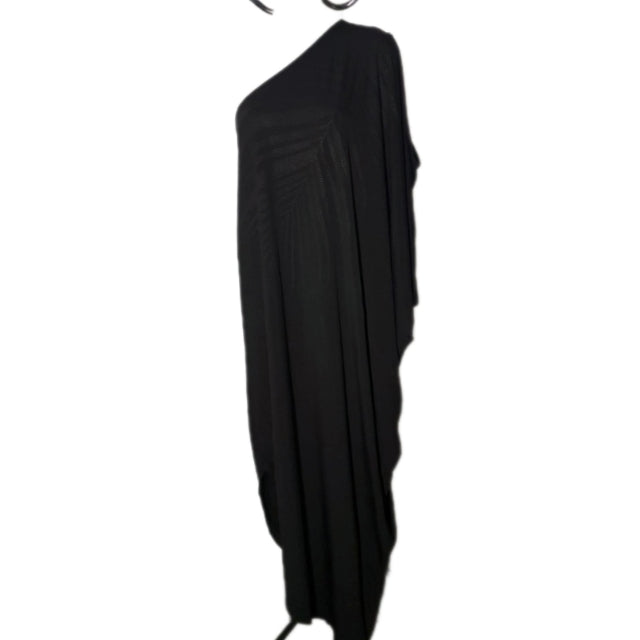 City Chic Small - Black Soft Stretchy One Shoulder Maxi Dress