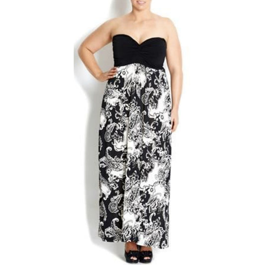 City Chic Medium - Strapless Maxi Dress - Brand New With Tags