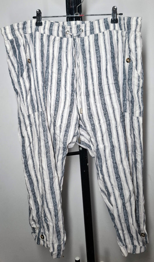 Size 20 - Stretchy Elastic Waist Pants With Drawstring & Pockets