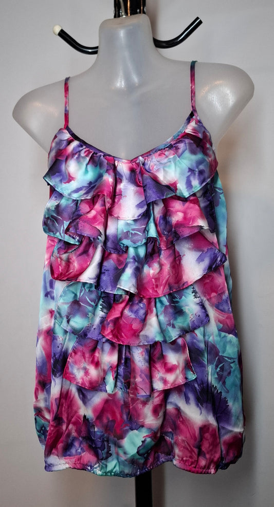 Size 8 - Vibrant Frill Tiered Top