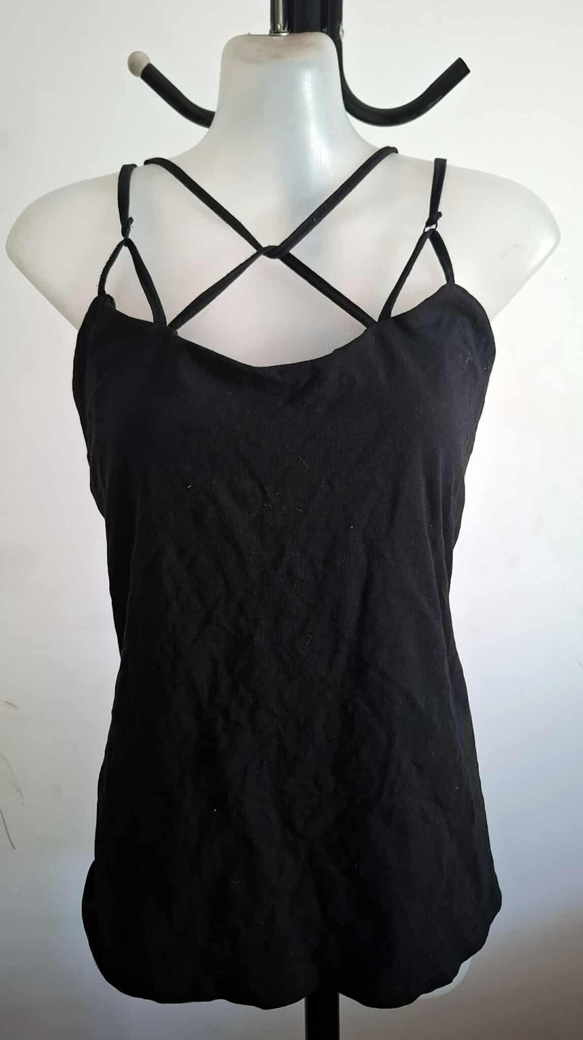 City Chic Medium - Black Strappy Top