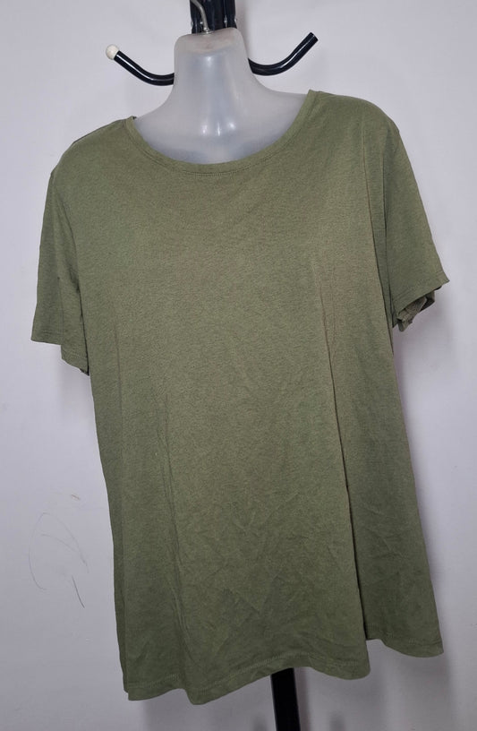 Size 18 - Stretchy Khaki T-Shirt Top