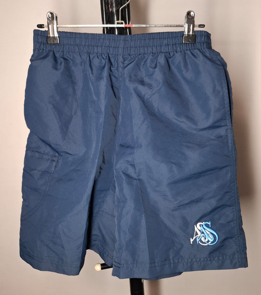 Size 8 - Navy Stretchy Elastic Waist Shorts With Pockets