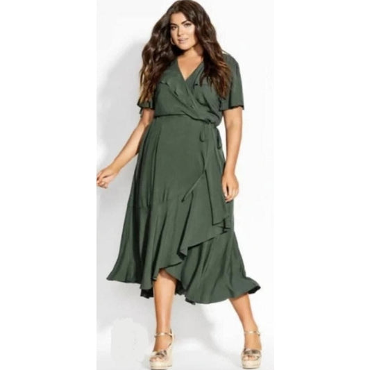 City Chic Medium - Wrap Dress