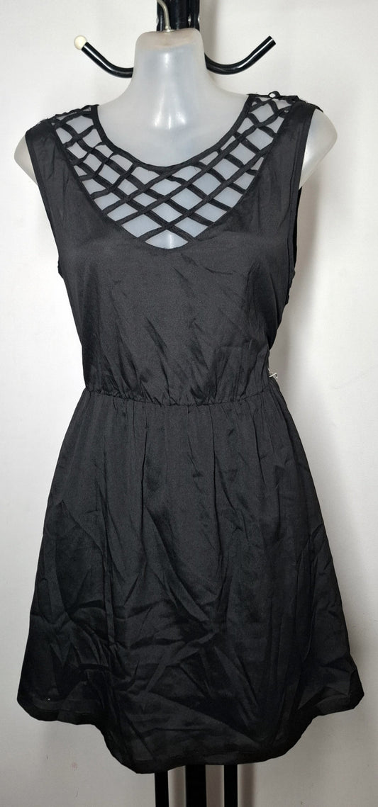 Size 12 - Black Caged Skater Fit & Flare Dress