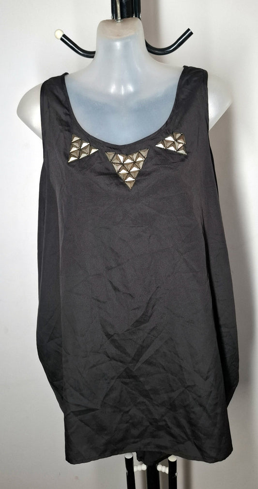 Size 10 - Black Drapey Tunic Dress