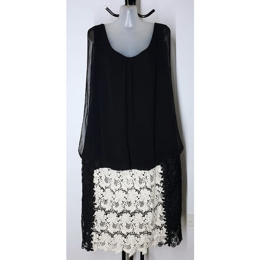 City Chic Medium - Chiffon Lace Dress - Brand New With Tags