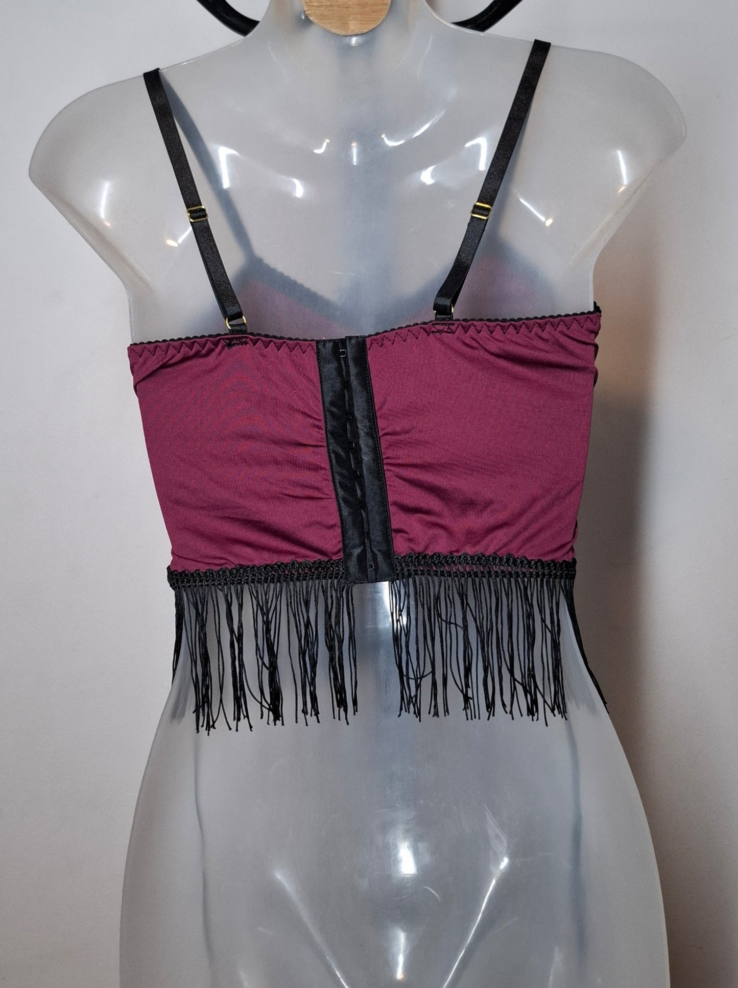 Size 8 - Lace Up Tassel Crop Top - Brand New