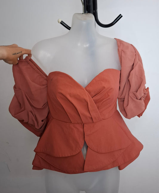 Size 10 - Off Shoulder Peplum Top